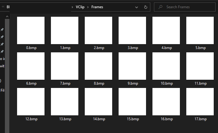 VClip Exported BMP Frames
